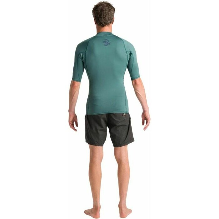 2024 C-Skins Mens NuWave UV Basics Short Sleeve Rash Vest C-NLYSSMC - Dark Sage